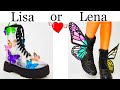 LISA OR LENA GAME 💖 What do You Like? [Fashion Styles &amp; Outfits Choices] Lisa and Lena  #24