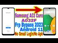 Samsung a03 core a032f android 11 frp bypass  new trick 2023  no pcreset frp lock 100 working