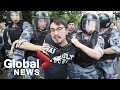 Russian police detain hundreds at Moscow protest in support of journalist