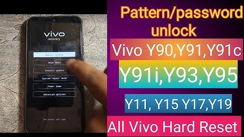 Vivo Y91C Hard Reset pattern without losing data/Pin lock|Vivo Y91,Y90,Y93,Y95 Hard Reset New update