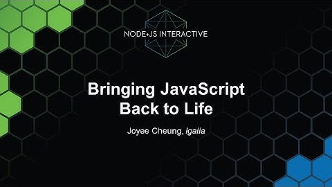 Bringing JavaScript Back to Life - Joyee Cheung, Igalia