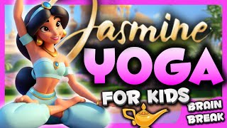 ‍♂JASMINE YOGAAladdin  Calming yoga for kids‍♀Summer Brain Break | Danny Go Noodle inspired