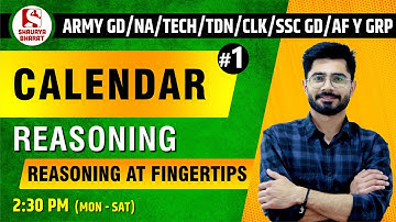 #2 Calendar (Part 1)| Reasoning Class for Army GD/CLK/TECH/NA/SSC GD/AF Y Grp/Navy | By Sanjay Sir