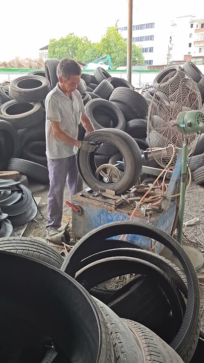 First step of old tire transformation!