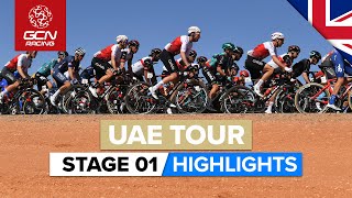 First World Tour Sprint Of The Year! | UAE Tour 2022 Stage 1 Highlights