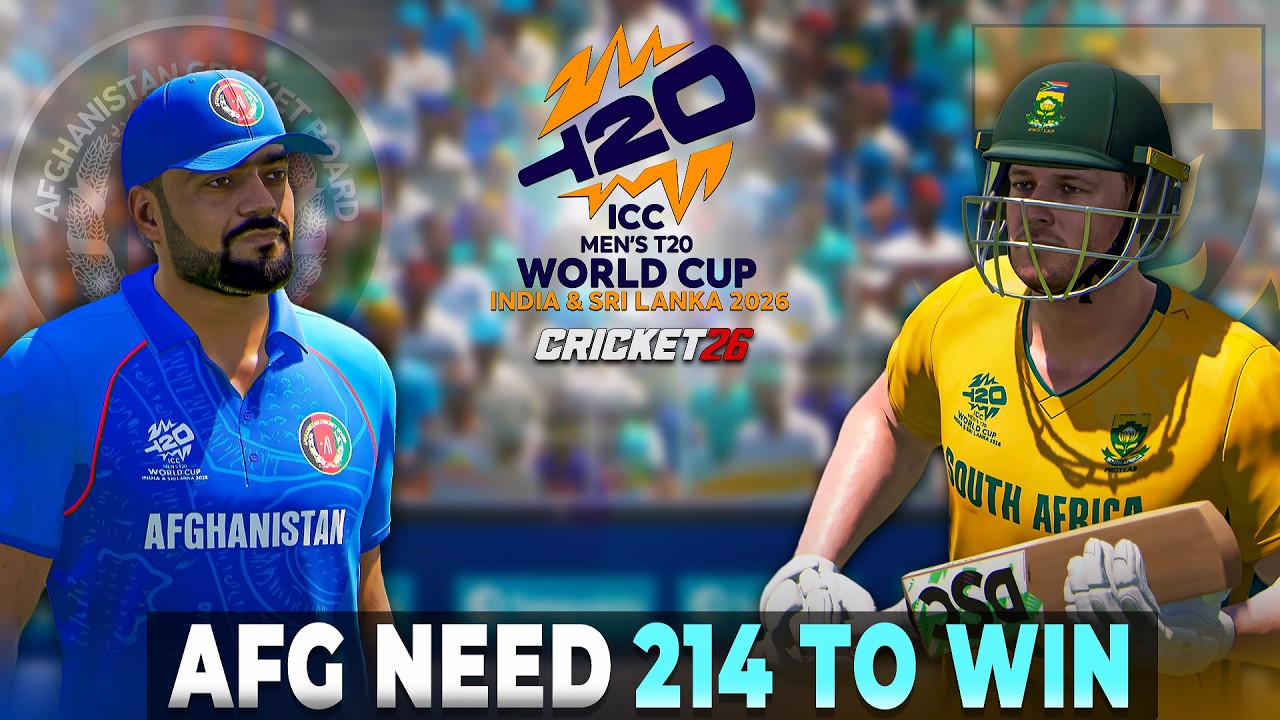 Impossible Target? Will AFG Chase 214 vs SA | T20 WC Thriller | Cricket 26