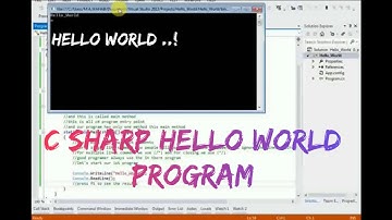 Hello World Program in C# | C# for Beginners | Hello World program in Visual Studio | C# Tutorial