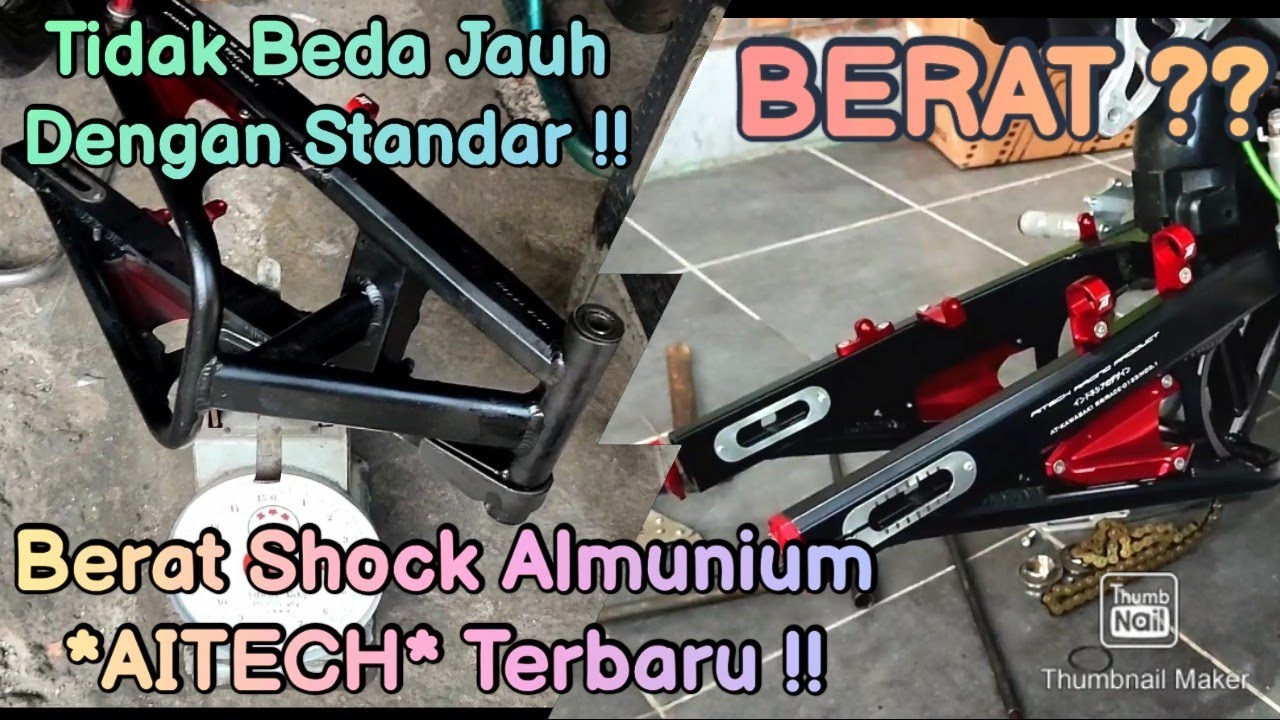 TIMBANG BERAT SWING ARM AITECH ALUMUNIUM TERBARU | NINJA RR 2 TAK | MENDING PAKE ORIGINAL !!