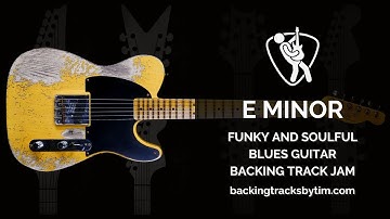 Funky and Soulful Blues Guitar Backing Track Jam in E Minor | 90 BPM