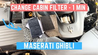 Change Cabin Filter on Maserati Ghibli - Save $100+ by Edward in TX 73 views 3 weeks ago 1 minute, 13 seconds