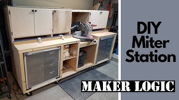 DIY Miter Saw Table, Work Station - With Fence!!! Moveable