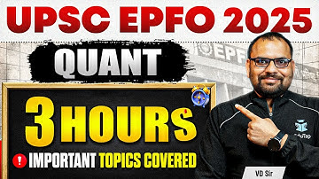 UPSC EPFO Quant Master Class 2025 | Quant for UPSC EPFO EO AO & APFC Exam | EduTap