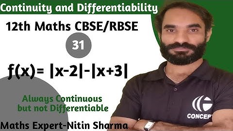 Continuity and Differentiability | 12th maths | continuity of modules function