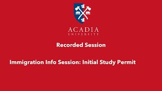 Famous Immigration Info Session: Initial Study Permit Application Profile