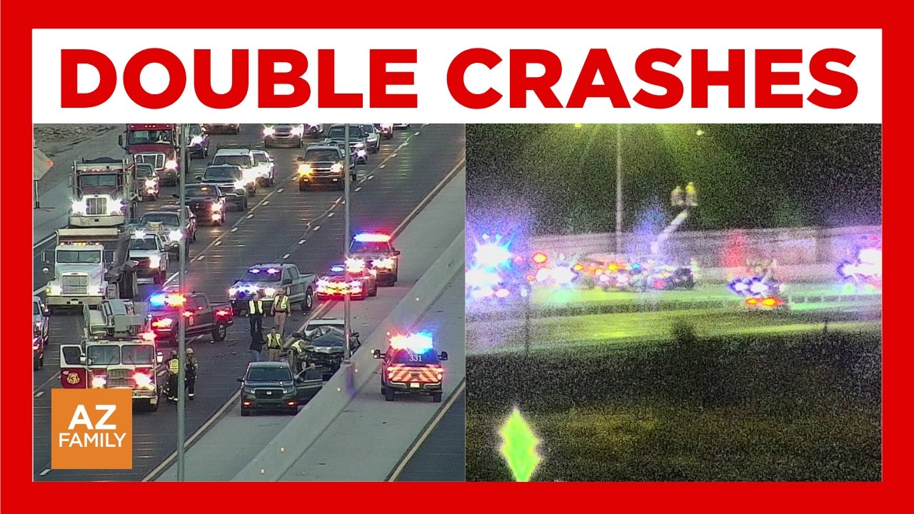 Dual crashes causing backup on Loop 303 near Sun City West - YouTube
