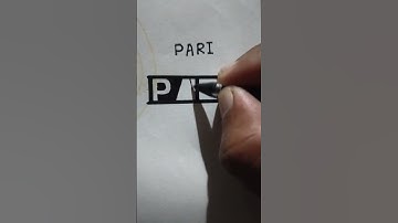 How To write A Pari name 3d letter #drawingtricks #drawing