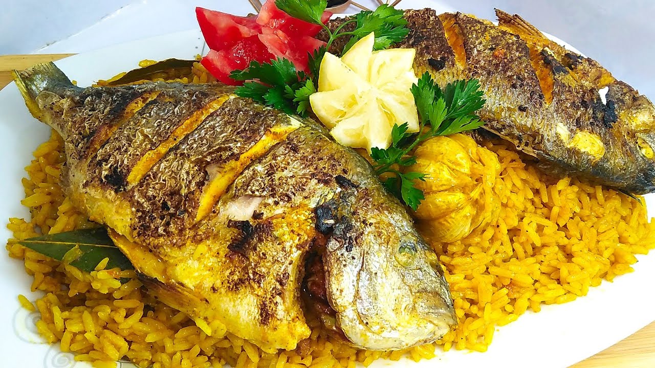 روز بالحوت بطريقة المطاعم وتتبيلة سحرية وصفة رمضانية riz royal