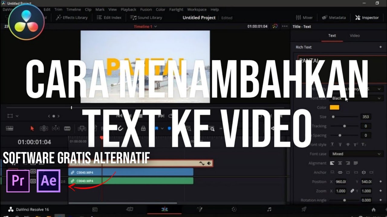 davinci resolve add text davinci resolve add text