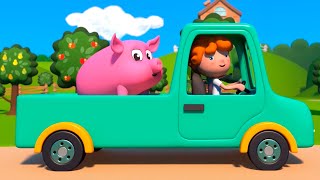 Un cerdito en camioneta | Canciones infantiles | El gatito Koté