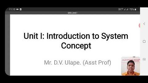 SAD | System Concept in System Analysis and design (SAD)