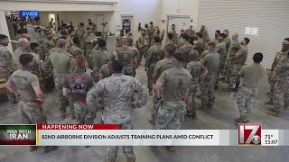 Fort Bragg's 82nd Airborne element nixes training