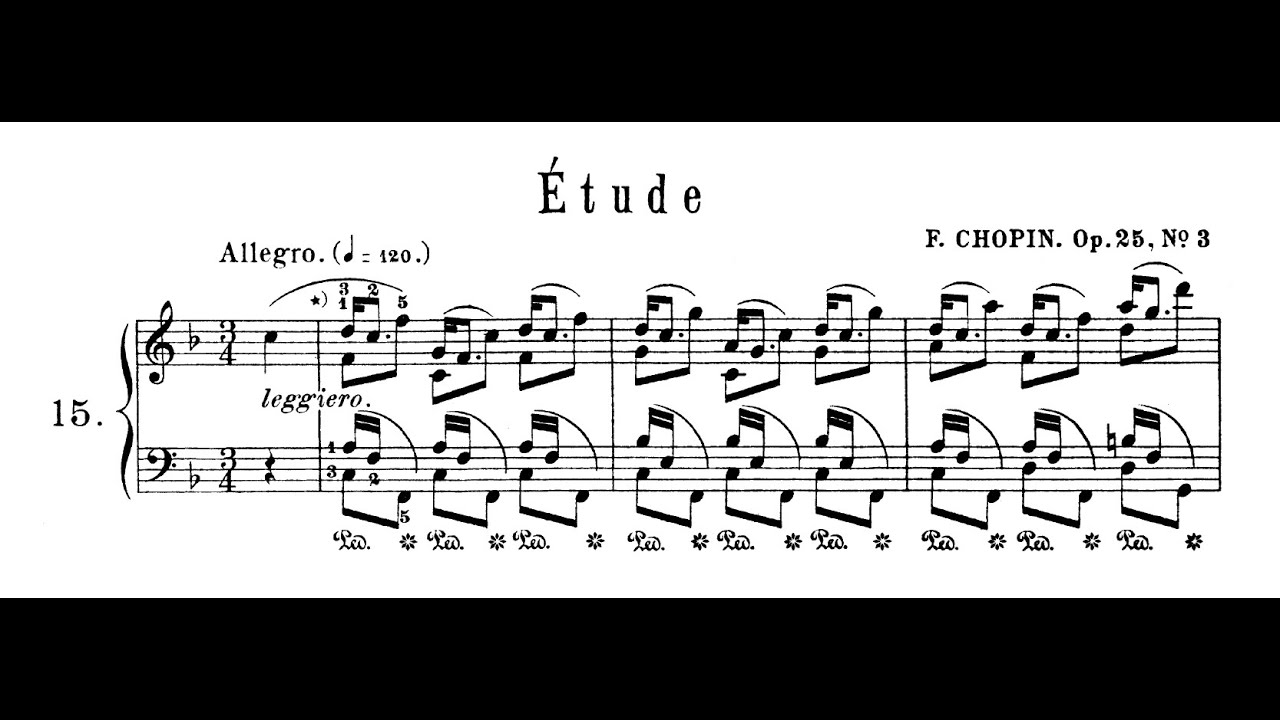 Chopin - Étude Op.25 No.3 (Nelson Freire, piano) - YouTube