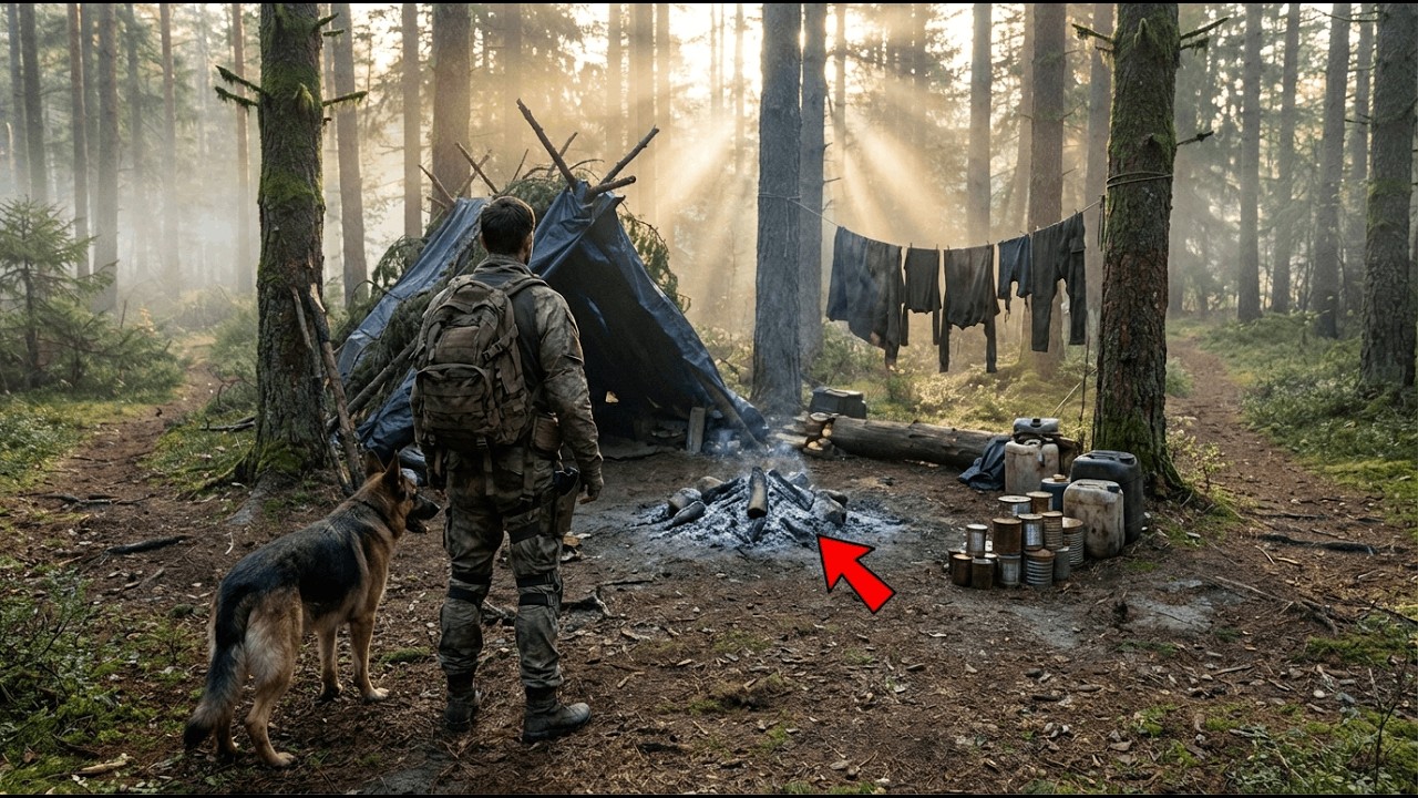 Veteran and His Dog Stumbled on a Hidden Campsite — Someone Had Been Living There for Years