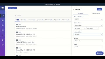 How to filter stories on workspace and save filter segments