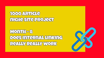 1000 Niche Site - Month 8 - I Added Internal Links to My Site - Here