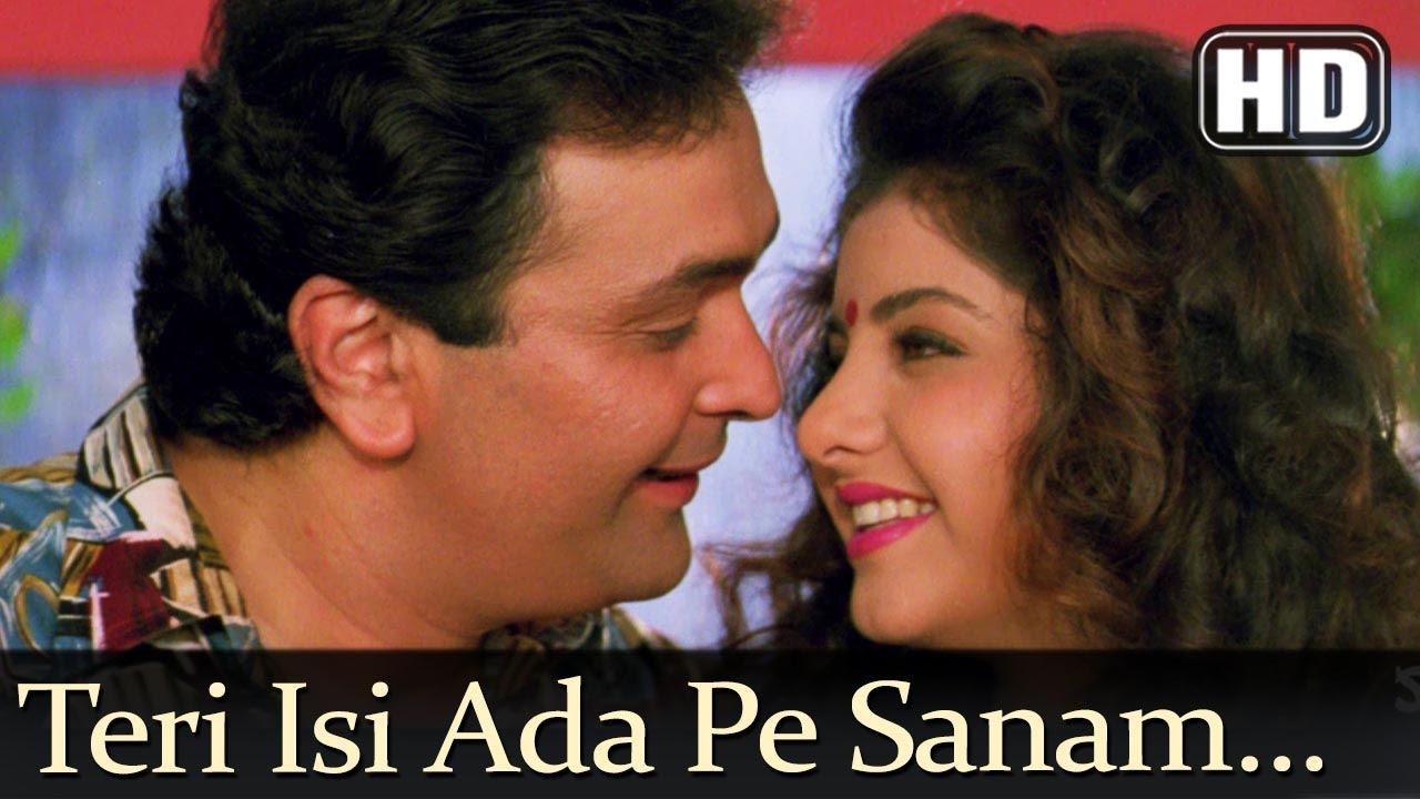 Teri Isi Ada Pe Sanam HD   Deewana Song   Shahrukh Khan   Rishi Kapoor   Divya Bharti