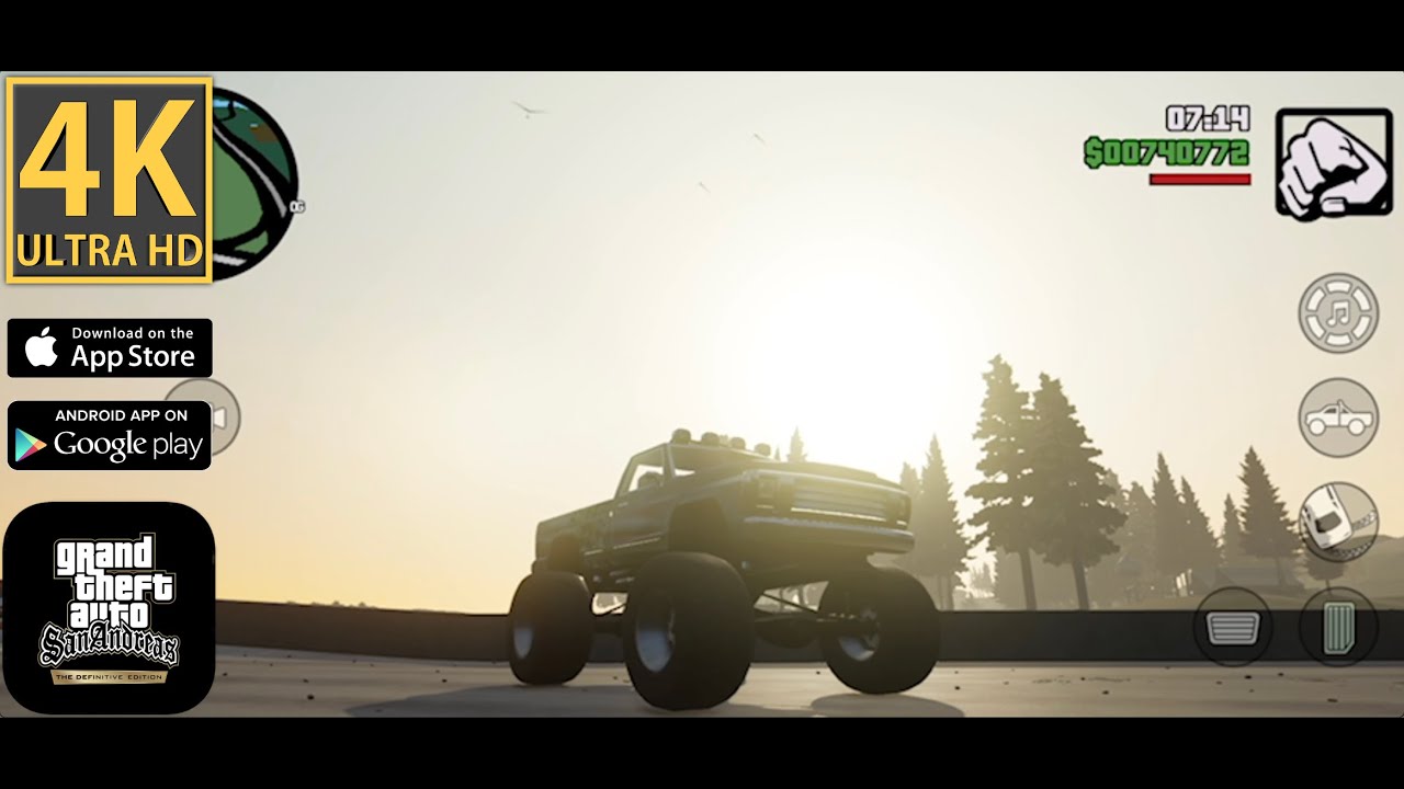 MONSTER TRUCK CHEAT GTA San Andreas Definitive 4K Ultra Mobile 