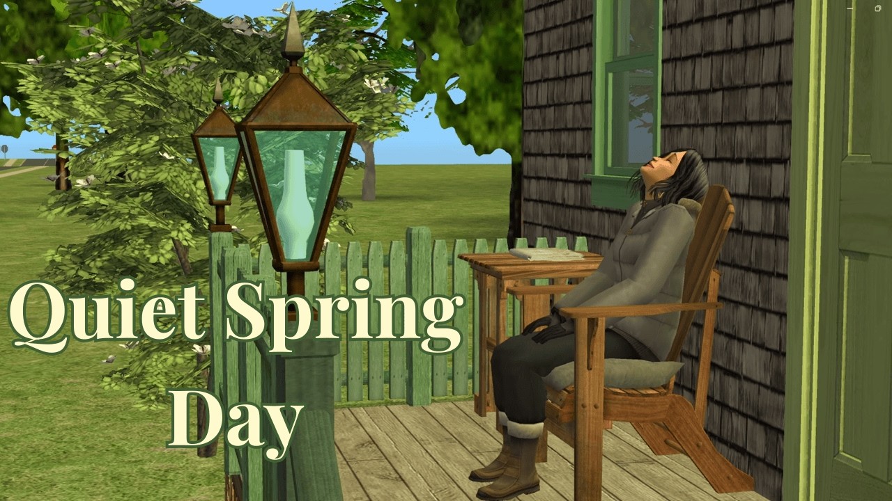 A Quiet Early Spring Day at the Hidden Cabin | The Sims 2 Ambience (No Music, Cozy Gameplay)