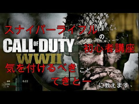 【COD:WW2】これ意識すれば敵倒せます！スナイパー初心者講座