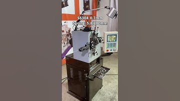 2 axis spring coiling machine sampling SS0.7 into OD 5.8mm SS304
