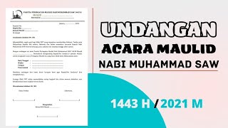 Surat Undangan Acara Peringatan Maulid Nabi Muhammad SAW | Undangan Mauludan