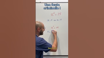 FAUTE CRIMINELLE ⛔️❗️ - Une équation classique