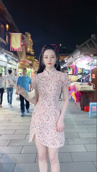 cute chinese asian girl dress street abg