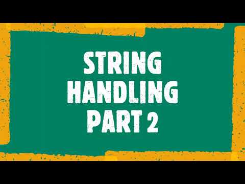 String handling in