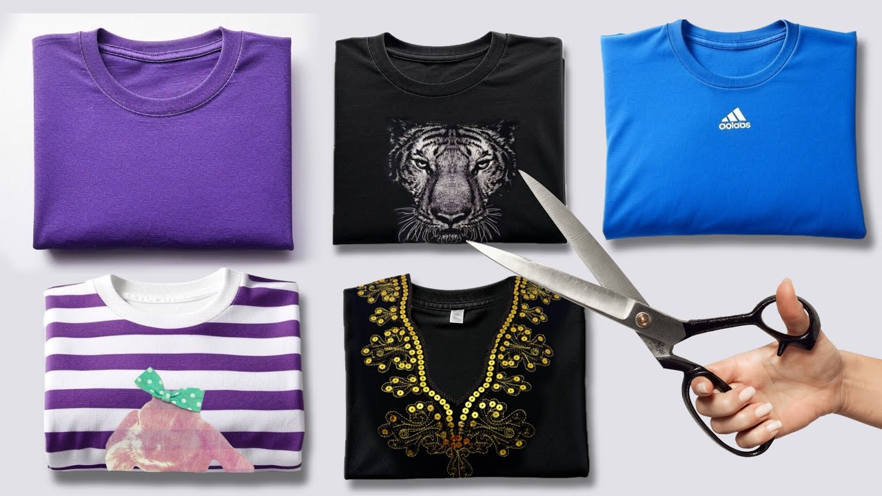 7 ЛУЧШИХ И БЫСТРЫХ ИДЕЙ ИЗ СТАРЫХ ФУТБОЛОК! ЛЕГКО И ПРОСТО - УДИВИТЕЛЬНАЯ ПЕРЕРАБОТКА!