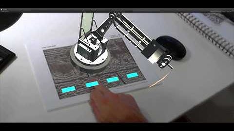 Augmented Reality Robot Simulation with Virtual Buttons