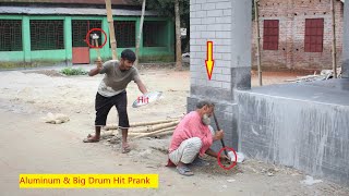 Aluminum & Big Drum Hit Prank With Public Reaction 2021