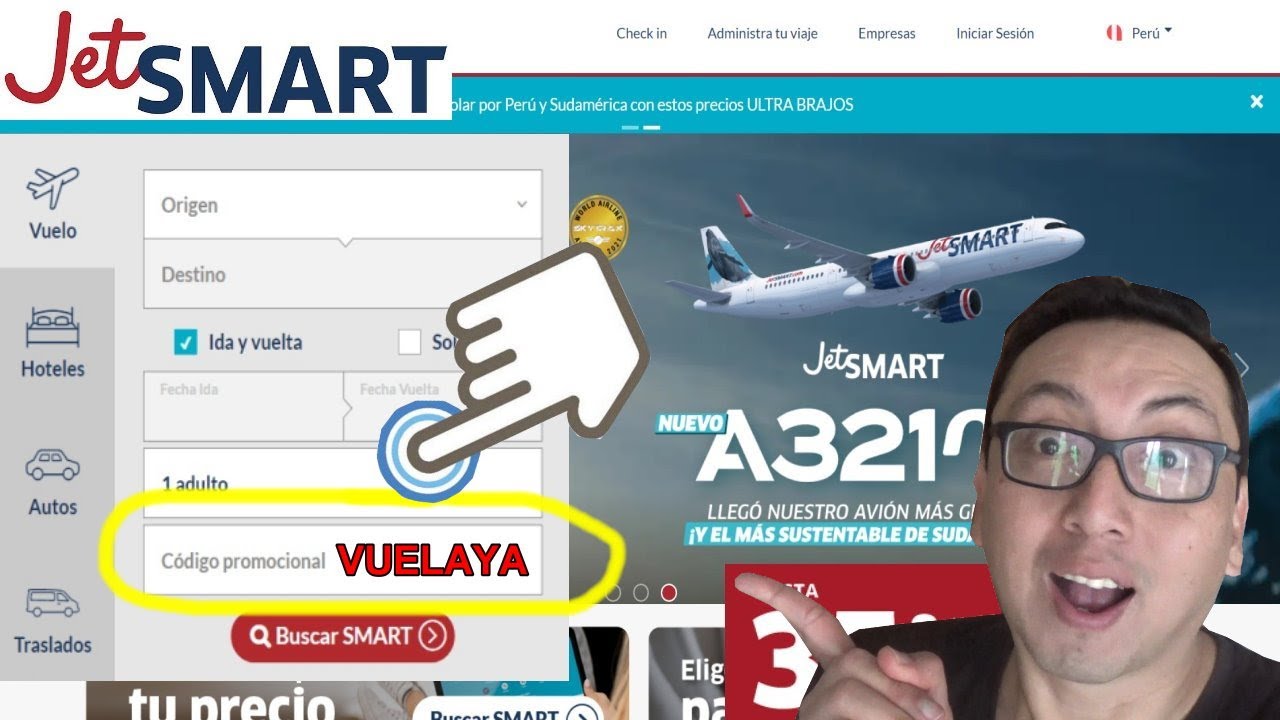 COMO USAR CODIGO PROMOCIONAL en JetSMARTAirlines (35 DESCUENTO) YouTube COMO USAR CODIGO PROMOCIONAL en JetSMARTAirlines (35 DESCUENTO) YouTube