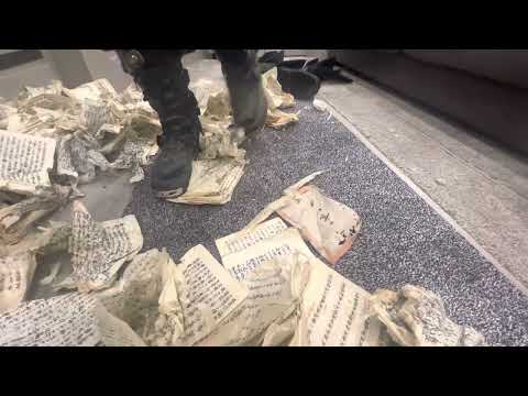 Dirty new rock boots tear up ancient Japanese manuscripts