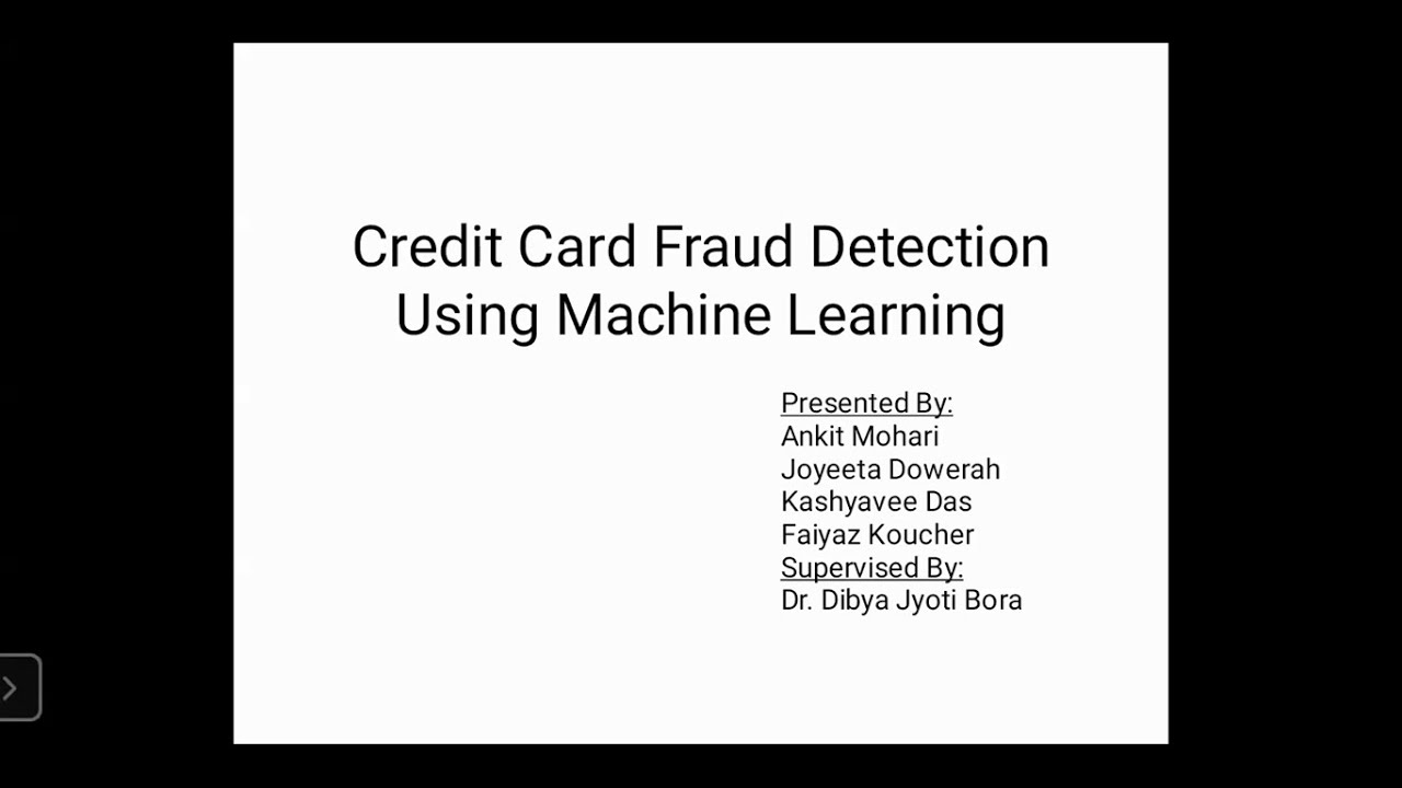 Credit Card Fraud Detection Using Machine Learning Project