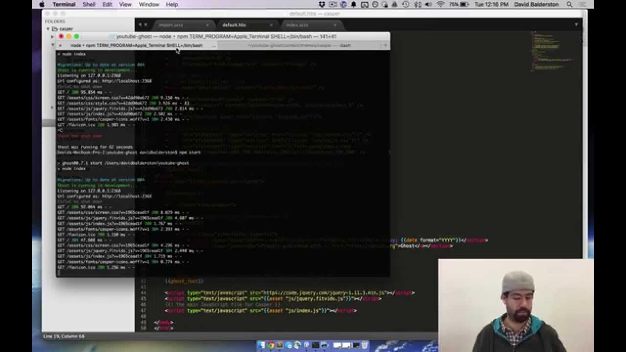 Using Sass with Ghost - YouTube