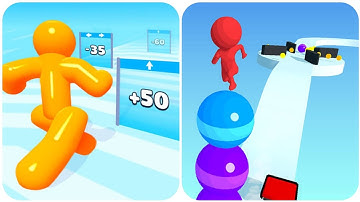 Tall Man Run 3D Vs Stack Rider 3D New Levels Game Mobile Walkthrough iOS, Android Gameplay Update