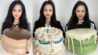 Eating Most Delicious Creamy Cake 🍰 ( soft chewy sounds ) 크림 케이크 먹방  MUKBANG Satisfying