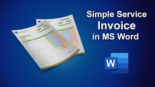 How to Create Simple Service Invoice Forms Template in MS Word Office