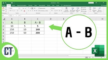 Como hacer una RESTA en Excel de diferentes celdas (Excel básico)