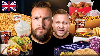 I Forced a British Man To Try EVERY American Fast Food Restaurant